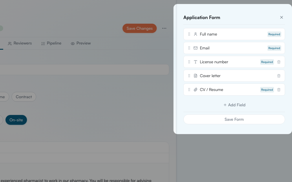 Custom Application Forms